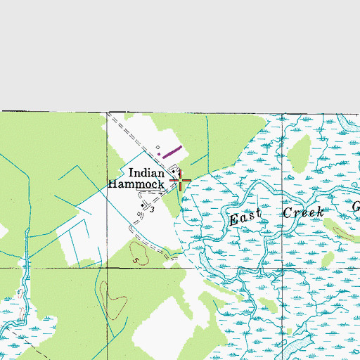 Topographic Map of Indian Hammock, MD