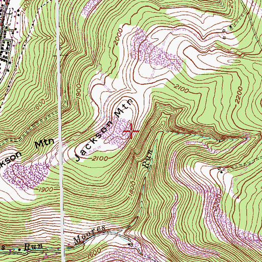 Topographic Map of Jackson Mountain, MD