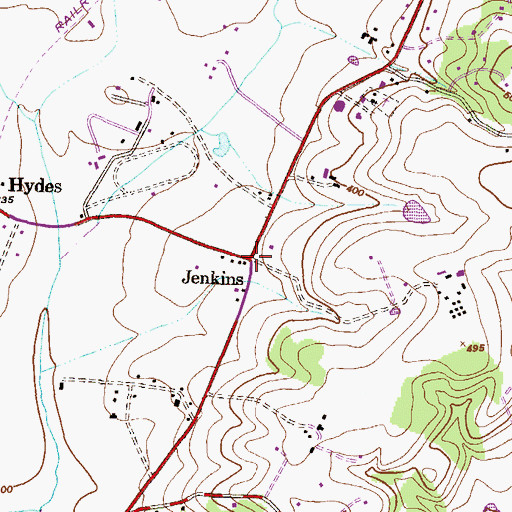 Topographic Map of Jenkins, MD