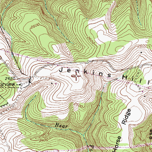 Topographic Map of Jenkins Hill, MD