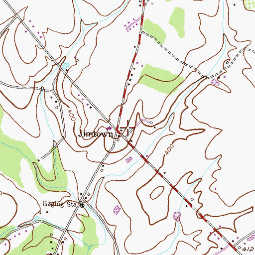 Topographic Map of Jimtown, MD
