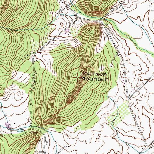 Topographic Map of Johnson Mountain, MD