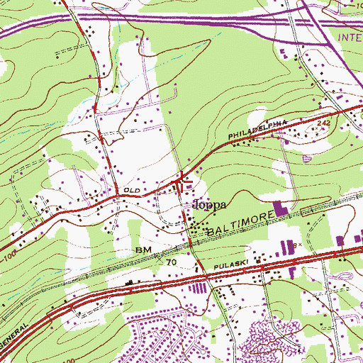 Topographic Map of Joppa, MD