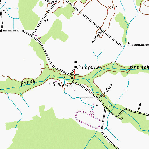 Topographic Map of Jumptown, MD