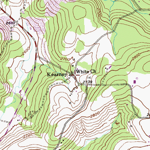Topographic Map of Kearney, MD