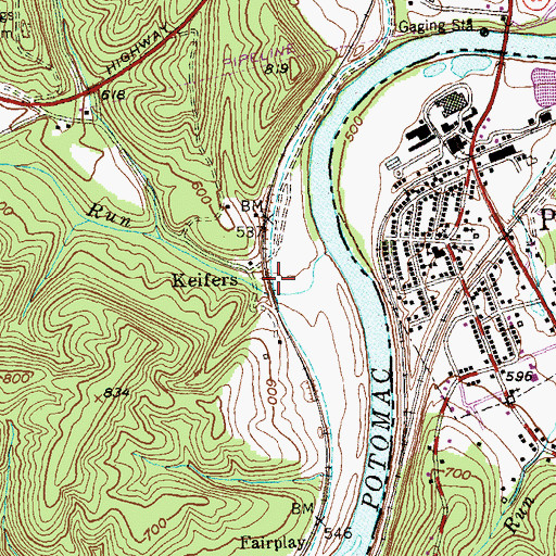 Topographic Map of Keifers, MD