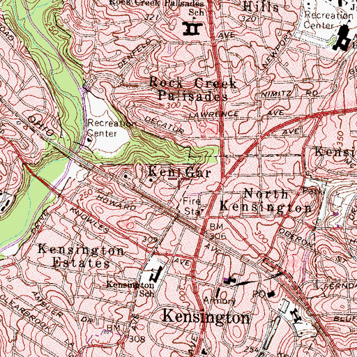 Topographic Map of Ken Gar, MD