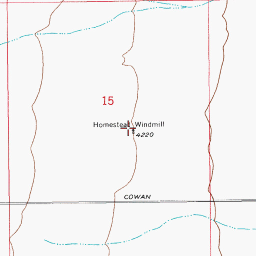 Topographic Map of Homestead Windmill, AZ