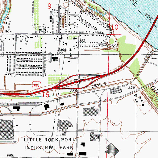 Topographic Map of Interchange 5, AR