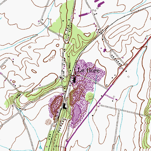 Topographic Map of Le Gore, MD