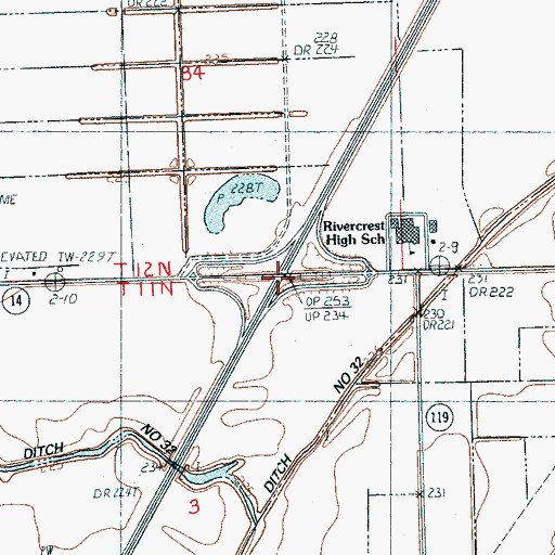 Topographic Map of Interchange 41, AR