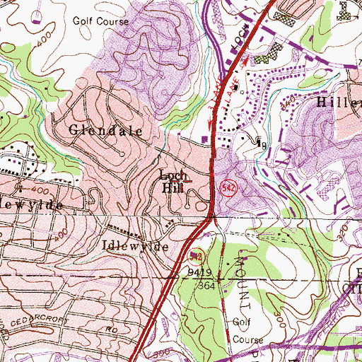 Topographic Map of Loch Hill, MD