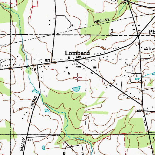 Topographic Map of Lombard, MD