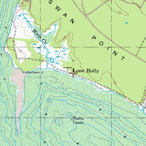 Topographic Map of Lone Holly, MD