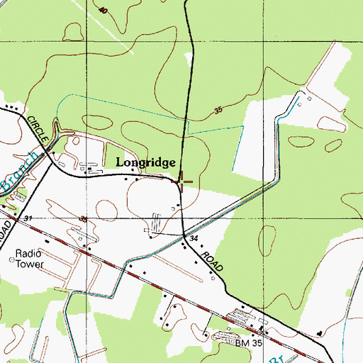 Topographic Map of Longridge, MD