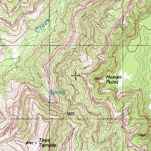 Topographic Map of Honan Point, AZ