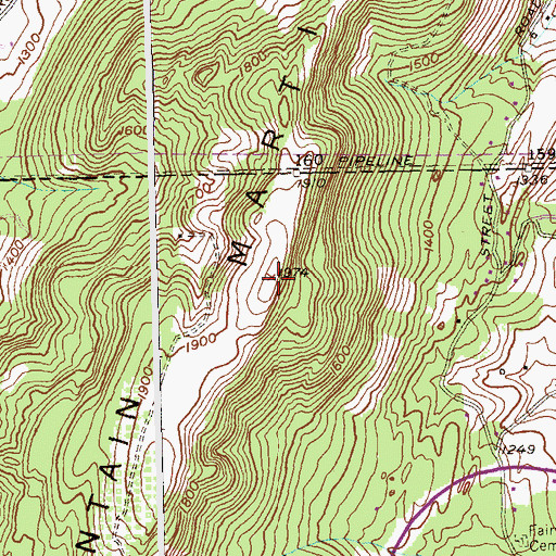 Topographic Map of Martin Mountain, MD