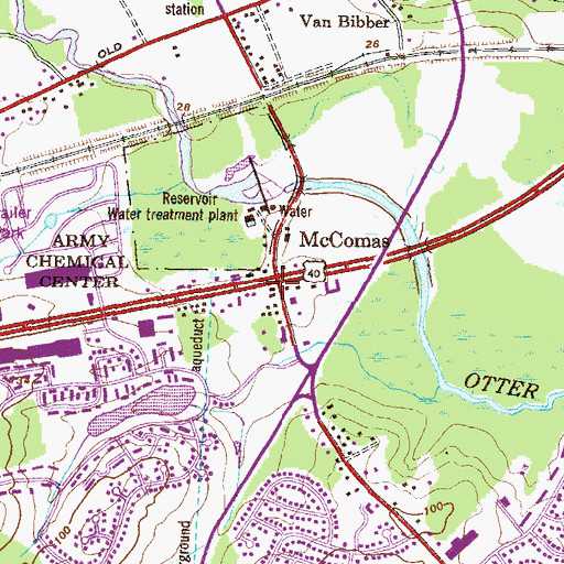 Topographic Map of McComas, MD
