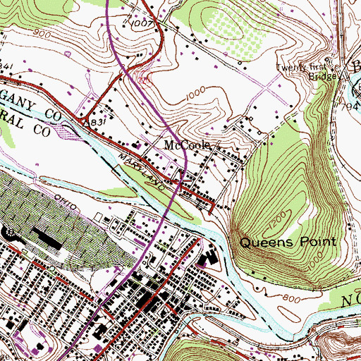 Topographic Map of McCoole, MD