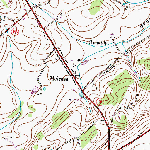Topographic Map of Melrose, MD