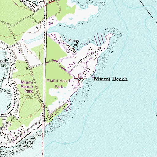 Topographic Map of Miami Beach, MD