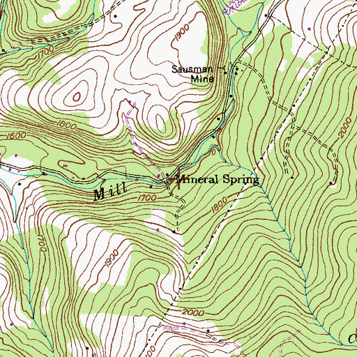 Topographic Map of Mineral Spring, MD