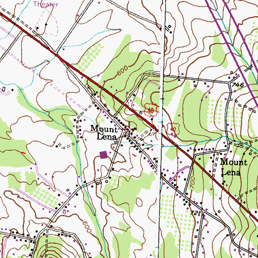 Topographic Map of Mount Lena, MD