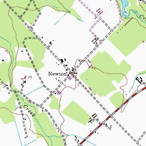 Topographic Map of Newton, MD
