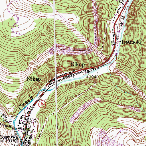Topographic Map of Nikep, MD