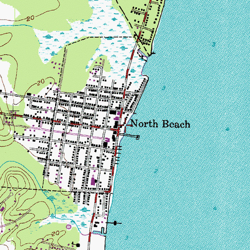 Topographic Map of North Beach, MD