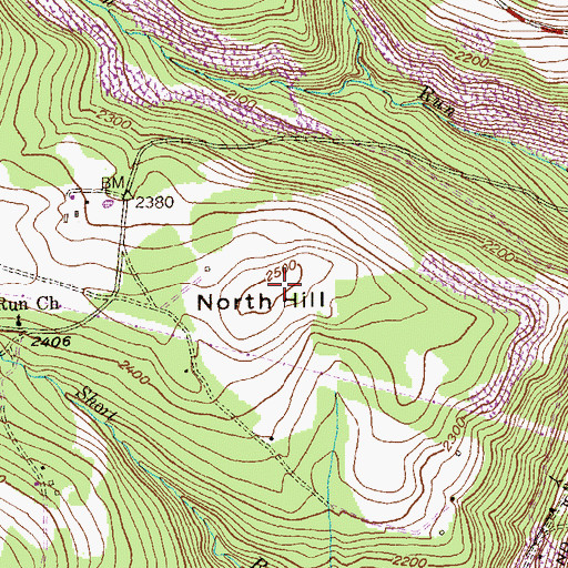 Topographic Map of North Hill, MD