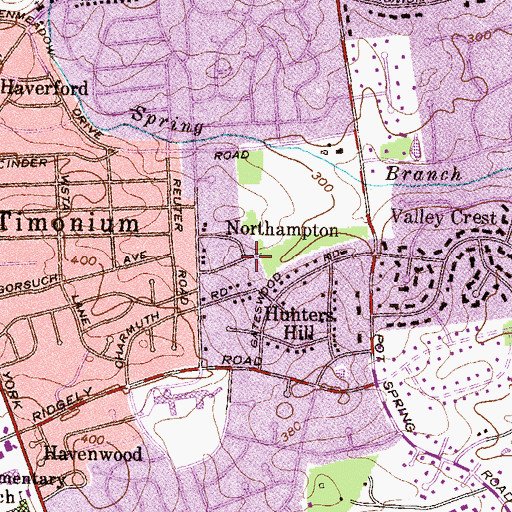 Topographic Map of Northampton, MD