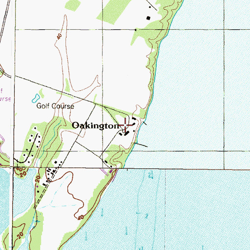 Topographic Map of Oakington, MD