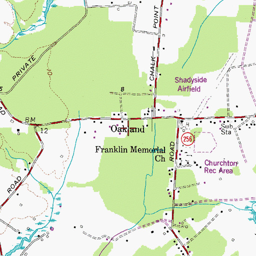 Topographic Map of Oakland, MD