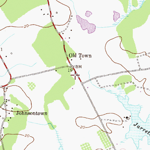 Topographic Map of Old Town, MD