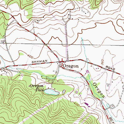 Topographic Map of Oregon, MD