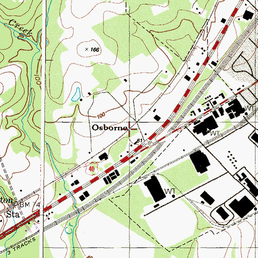 Topographic Map of Osborne, MD