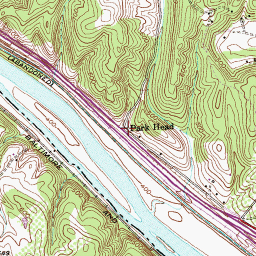 Topographic Map of Park Head, MD
