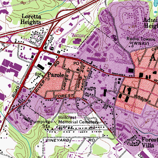 Topographic Map of Parole, MD