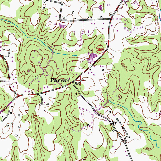 Topographic Map of Parran, MD