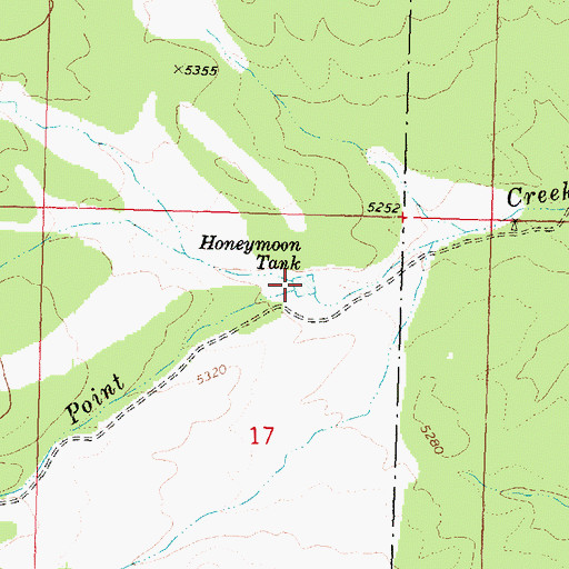 Topographic Map of Honeymoon Tank, AZ
