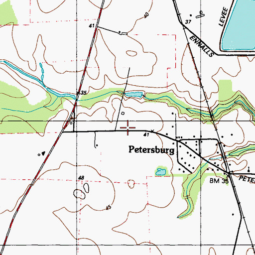Topographic Map of Petersburg, MD