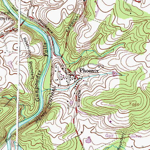 Topographic Map of Phoenix, MD