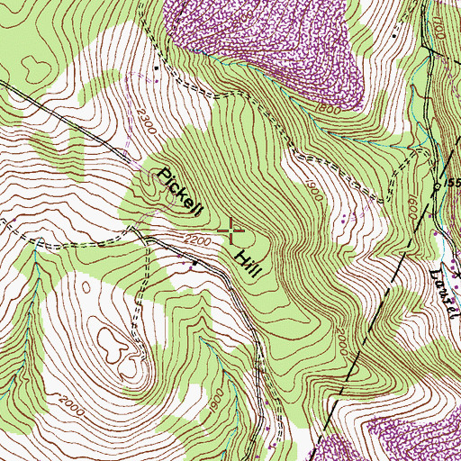 Topographic Map of Pickell Hill, MD