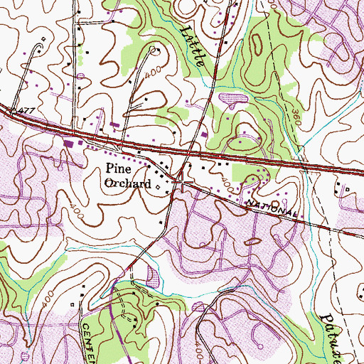 Topographic Map of Pine Orchard, MD