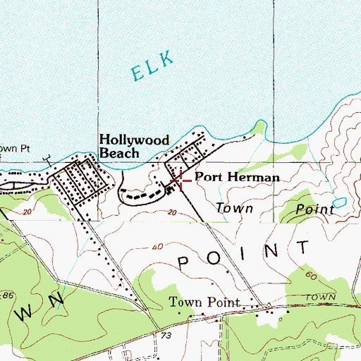 Topographic Map of Port Herman, MD