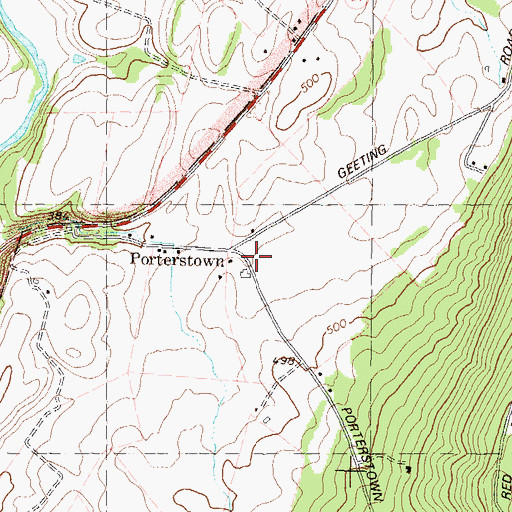 Topographic Map of Porterstown, MD