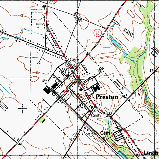 Topographic Map of Wrights Wharf, MD