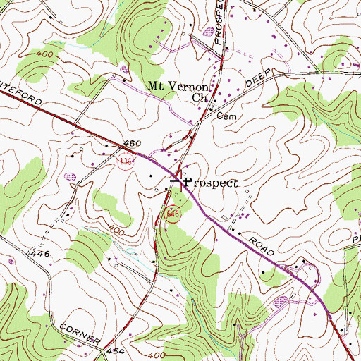 Topographic Map of Prospect, MD