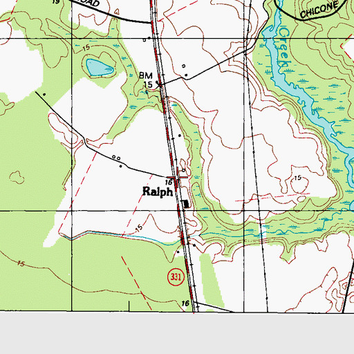 Topographic Map of Ralph, MD